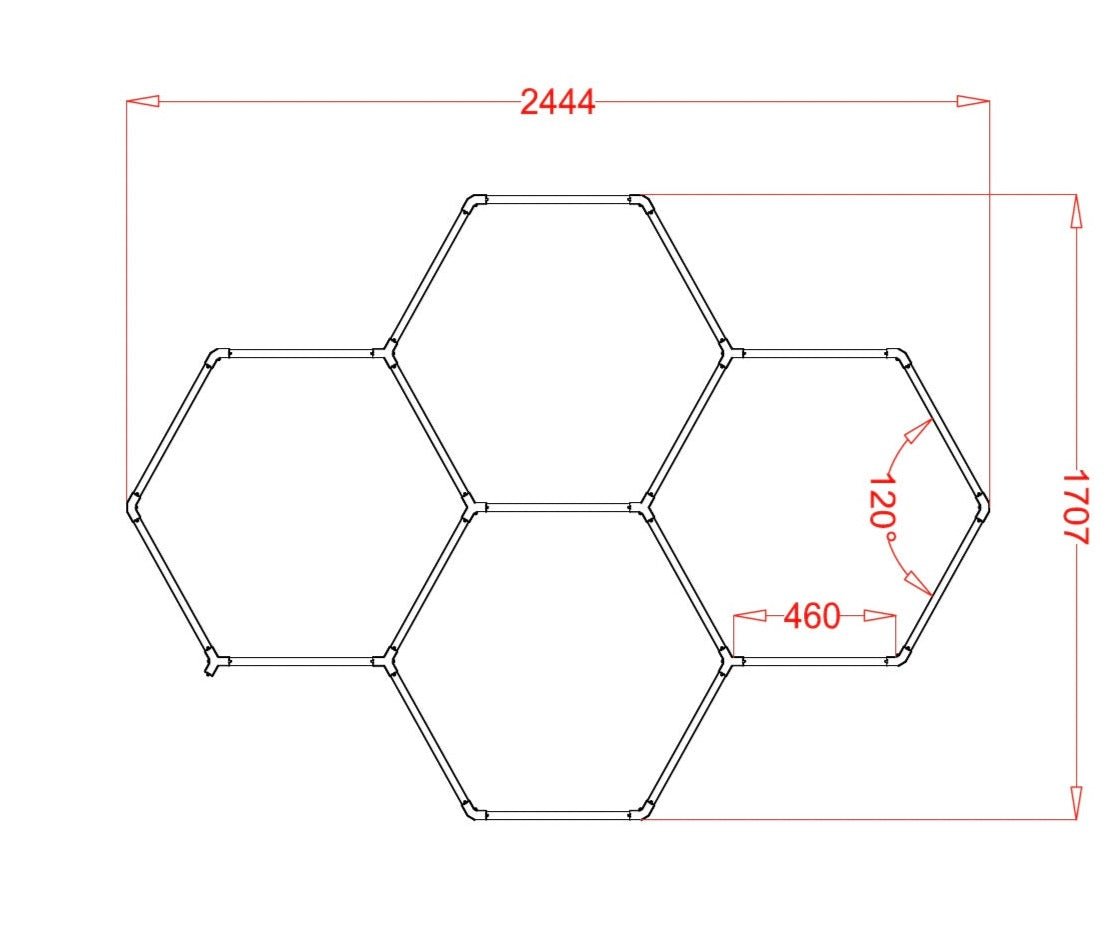 4 Hex Rgb Hexagrid Led Lighting System - Get Lit LED Lighting Store