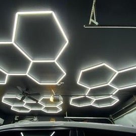 7.96ft x 5.52ft / 1.68m x 2.42m: MINI 5 PACK HEXAGRID LED LIGHTING SYSTEM - Get Lit LED Lighting Store