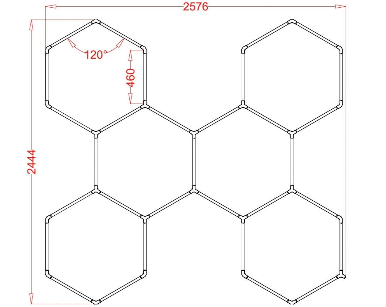 6 HEX RGB HEXAGRID LED LIGHTING SYSTEM - Get Lit LED Lighting Store