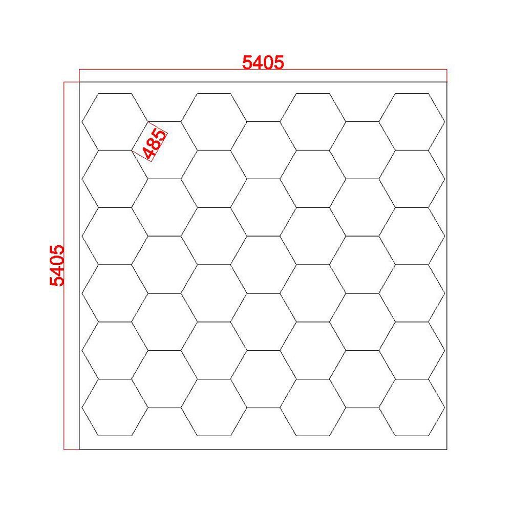 5.40m x 5.40m / 17.73ft x 17.73ft HEXAGRID LED LIGHTING SYSTEM WITH BORDER - Get Lit LED Lighting Store