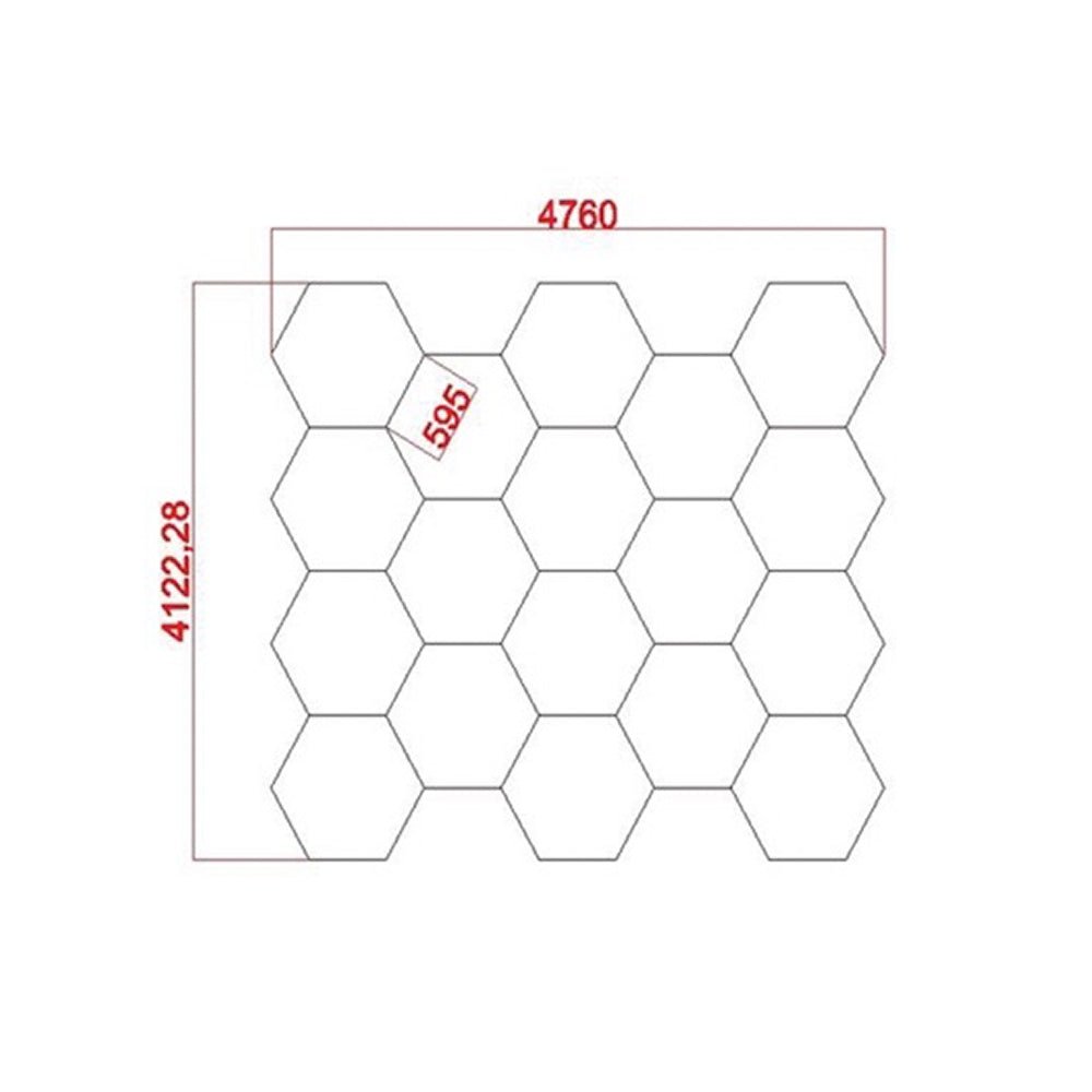 4.13m X 4.76m / 13.54ft 15.61ft HEXAGRID LED LIGHTING SYSTEM - Get Lit LED Lighting Store