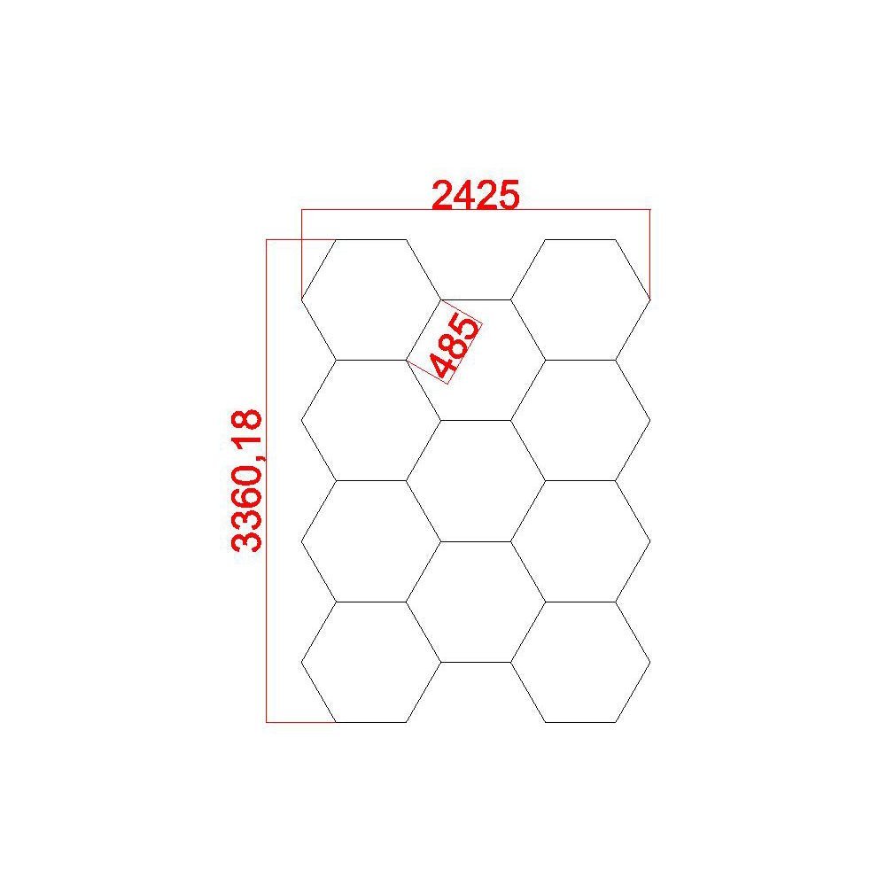 2.42m x 3.36m / 7.95ft x 11.02ft - MINI 434 HEXAGRID LED LIGHTING SYSTEM - Get Lit LED Lighting Store