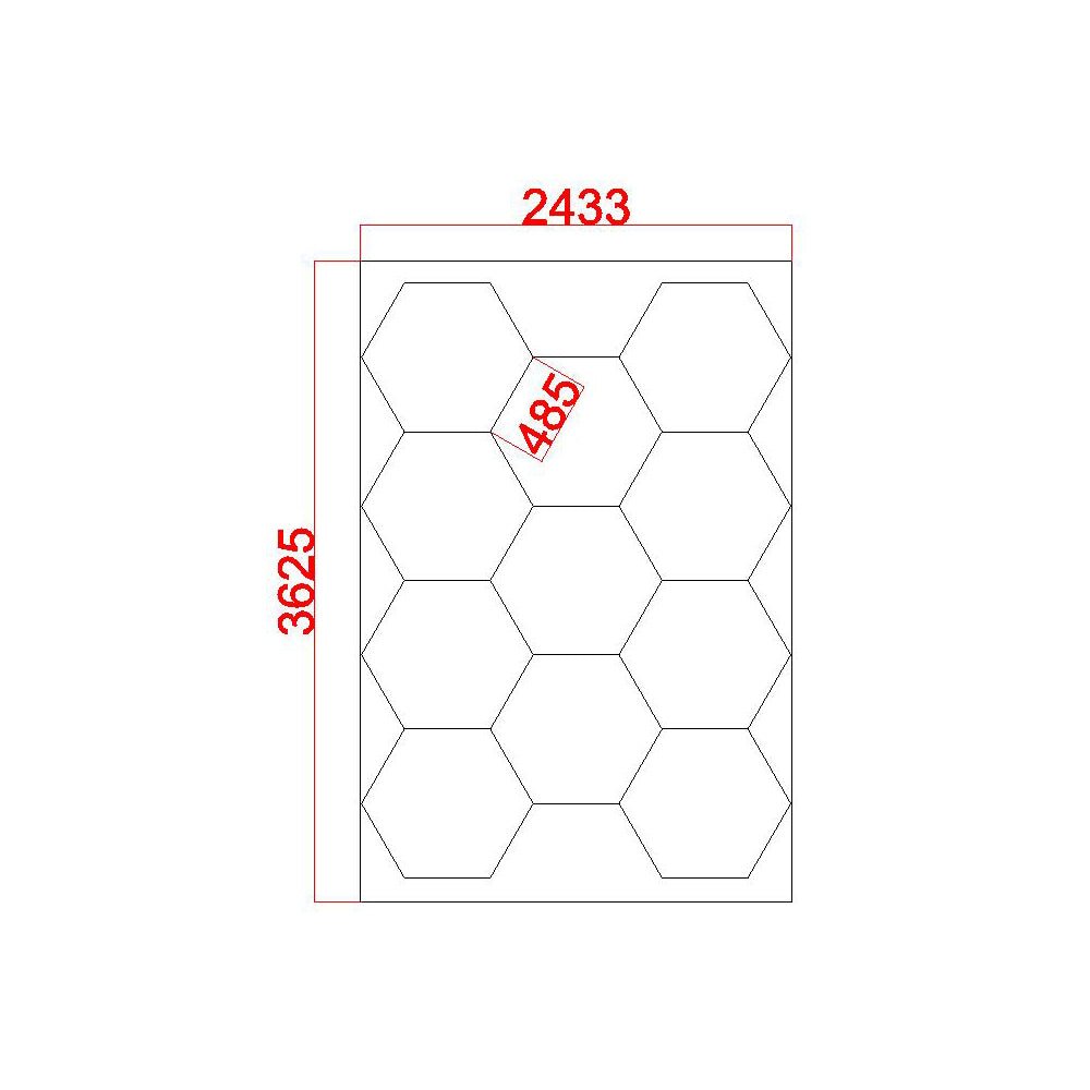 2.43m x 3.63m / 7.98ft x 11.89ft MINI 434 HEXAGRID LED LIGHTING SYSTEM WITH BORDER - Get Lit LED Lighting Store