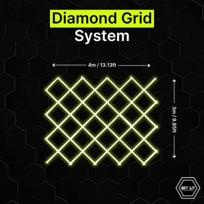 4m x 3m / 13.13ft x 9.85ft Diamond Grid Led Lighting System - Get Lit LED Lighting Store