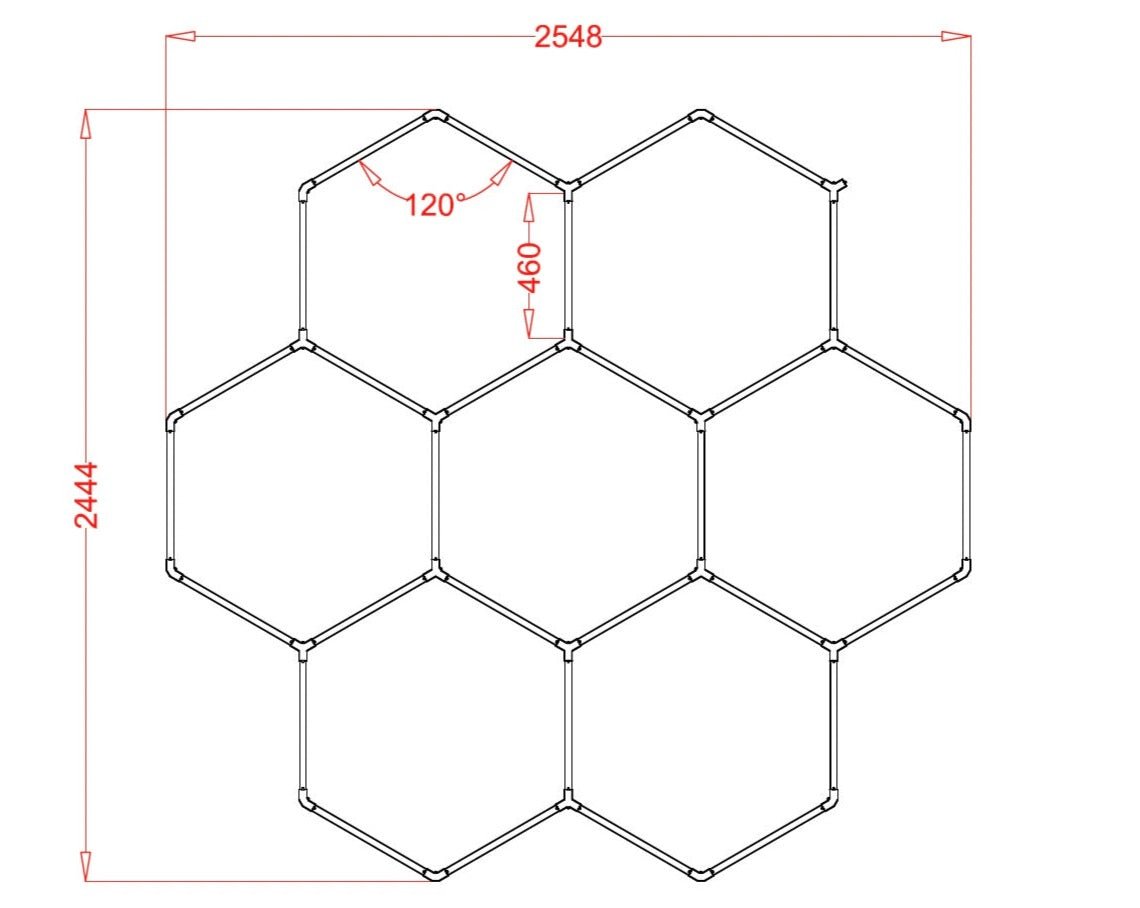 7 Circle Hex Rgb Hexagrid Led Lighting System - Get Lit LED Lighting Store
