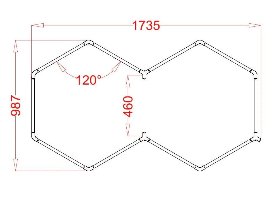2 Hex RGB Hexagrid LED Lighting system - Get Lit LED Lighting Store