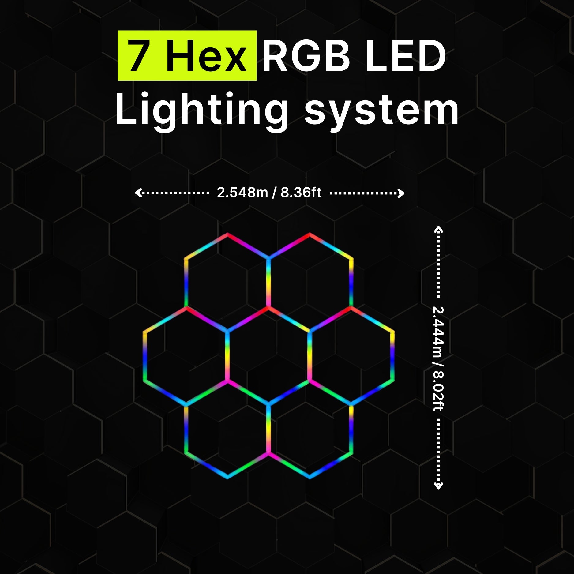 7 Circle Hex Rgb Hexagrid Led Lighting System - Get Lit LED Lighting Store