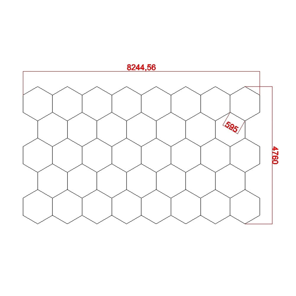 4.76m x 8.25m / 15.61ft x 27.06ft HEXAGRID LED LIGHTING SYSTEM - Get Lit LED Lighting Store