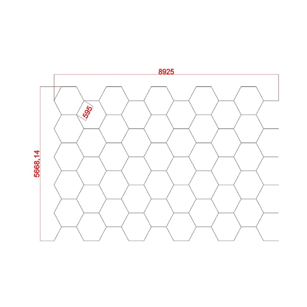 8.93m x 5.67m / 29.3ft x 18.6ft HEXAGRID LED LIGHTING SYSTEM - Get Lit LED Lighting Store