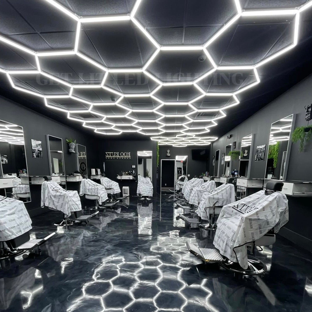 4.76m x 8.25m / 15.61ft x 27.06ft HEXAGRID LED LIGHTING SYSTEM - Get Lit LED Lighting Store