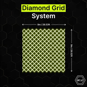 9m x 9m / 29.52ft 29.53ft Diamond Grid Led Lighting System - Get Lit LED Lighting Store