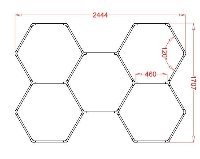 5 Pack Hex Rgb Hexagrid Led Lighting System - Get Lit LED Lighting Store