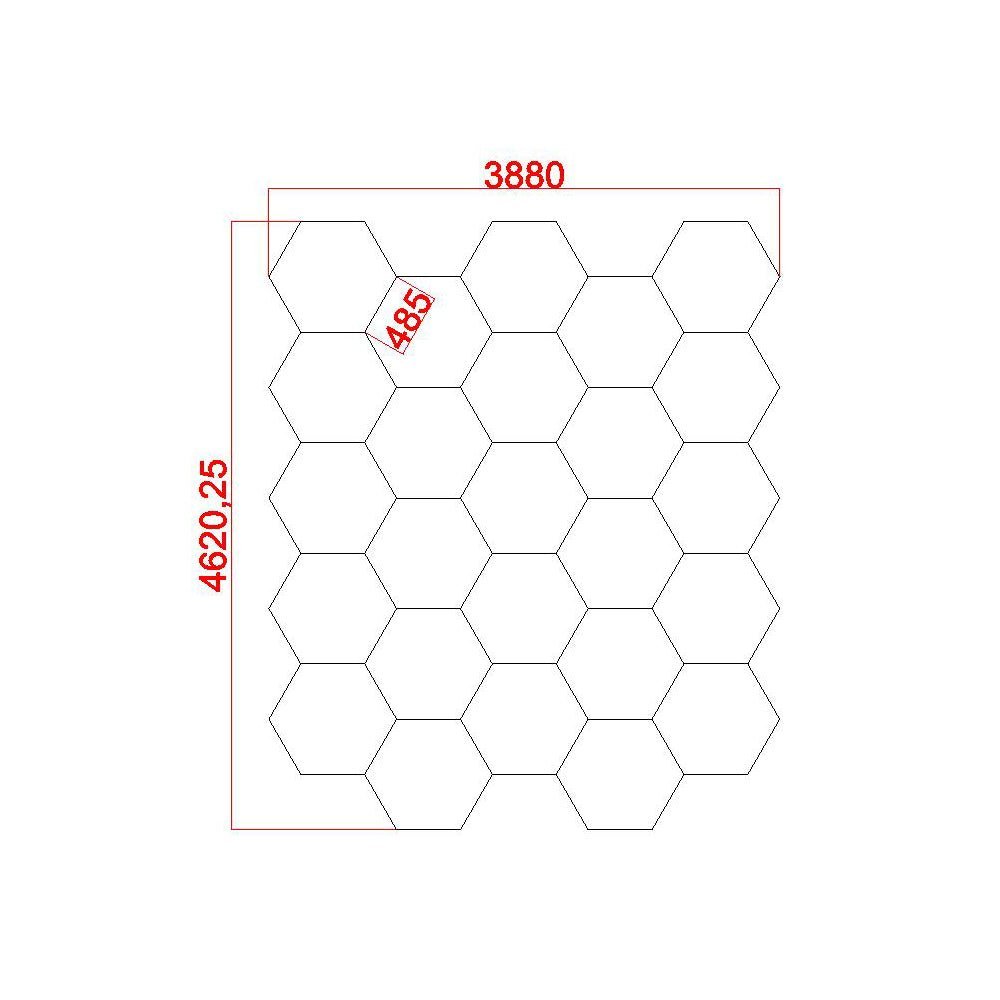 3.88m x 4.62m / 12.72ft x 15.15ft HEXAGRID LED LIGHTING SYSTEM - Get Lit LED Lighting Store