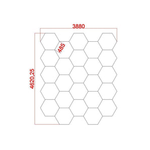 3.88m x 4.62m / 12.72ft x 15.15ft HEXAGRID LED LIGHTING SYSTEM - Get Lit LED Lighting Store