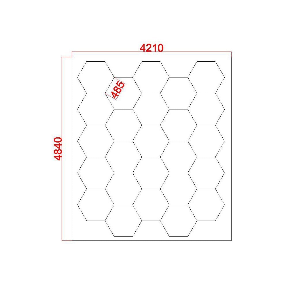 4.21m x 4.84m / 13.81ft x 15.87ft MINI HEXAGRID LED LIGHTING SYSTEM WITH BORDER - Get Lit LED Lighting Store