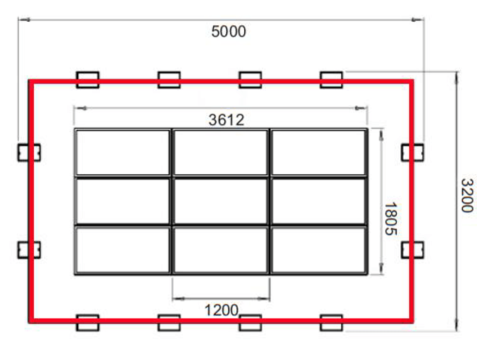 PANEL SOFT BOX LED LIGHT + 12 SURROUNDING FLOOD LIGHTS: GL/1016 - 1 - Get Lit LED Lighting Store