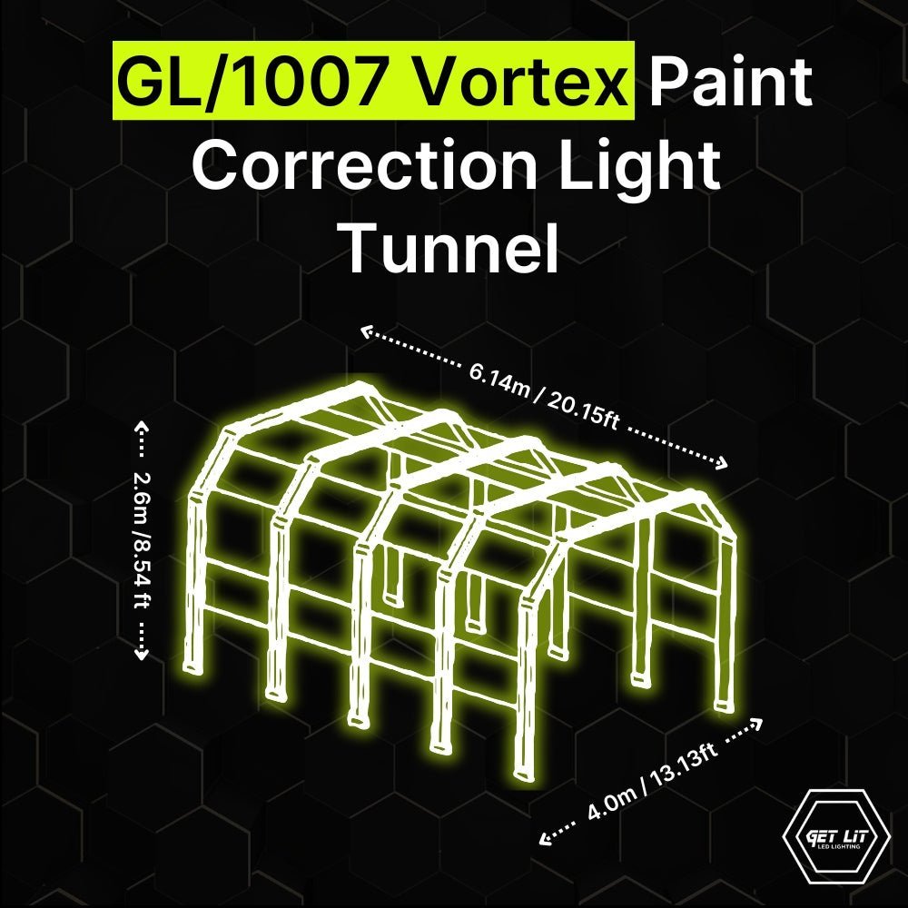 GL/1007: VORTEX PAINT CORRECTION LIGHT TUNNEL - 240mm + 600mm - Get Lit LED Lighting Store