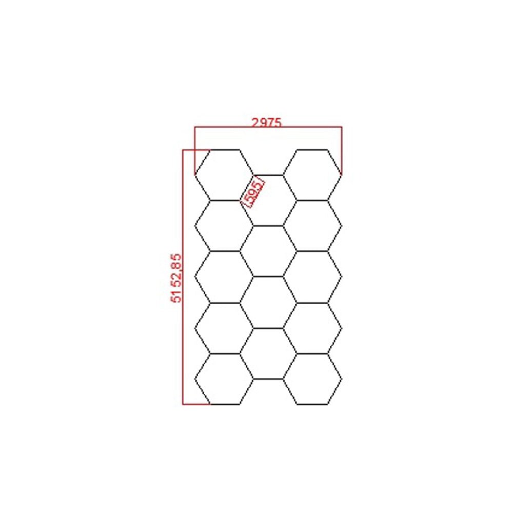 5.15m x 2.97m / 16.89ft x 9.74ft HEXAGRID LED LIGHTING SYSTEM - Get Lit LED Lighting Store