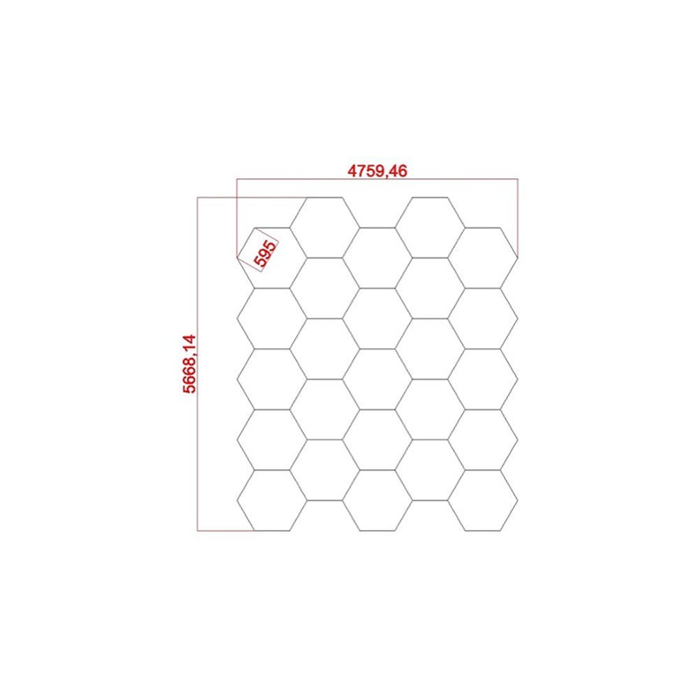 5.6m x 4.7m / 18.37ft x 15.41ft HEXAGRID LED LIGHTING SYSTEM - Get Lit LED Lighting Store