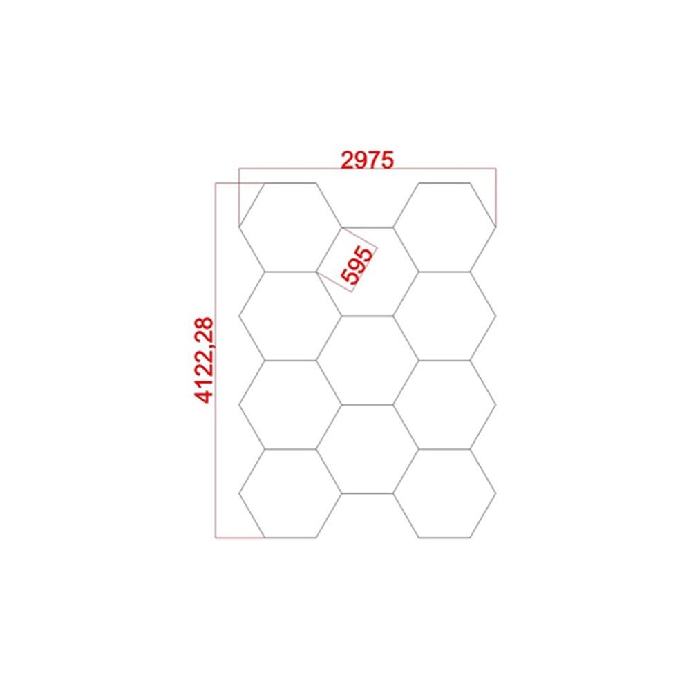 4.12m x 2.97m / 13.53ft x 9.74ft - 434 HEXAGRID LED LIGHTING SYSTEM - Get Lit LED Lighting Store
