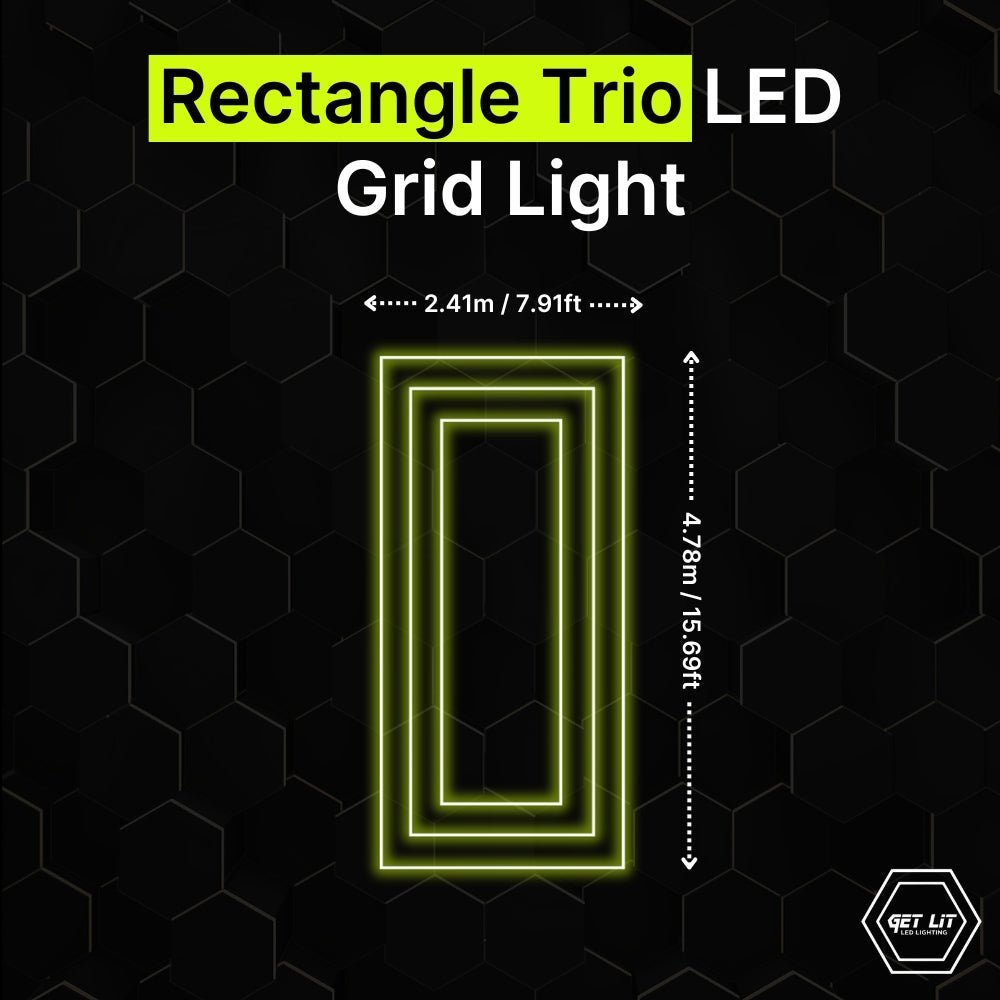 RECTANGLE TRIO LED GRID LIGHT GL/2048 - Get Lit LED Lighting Store