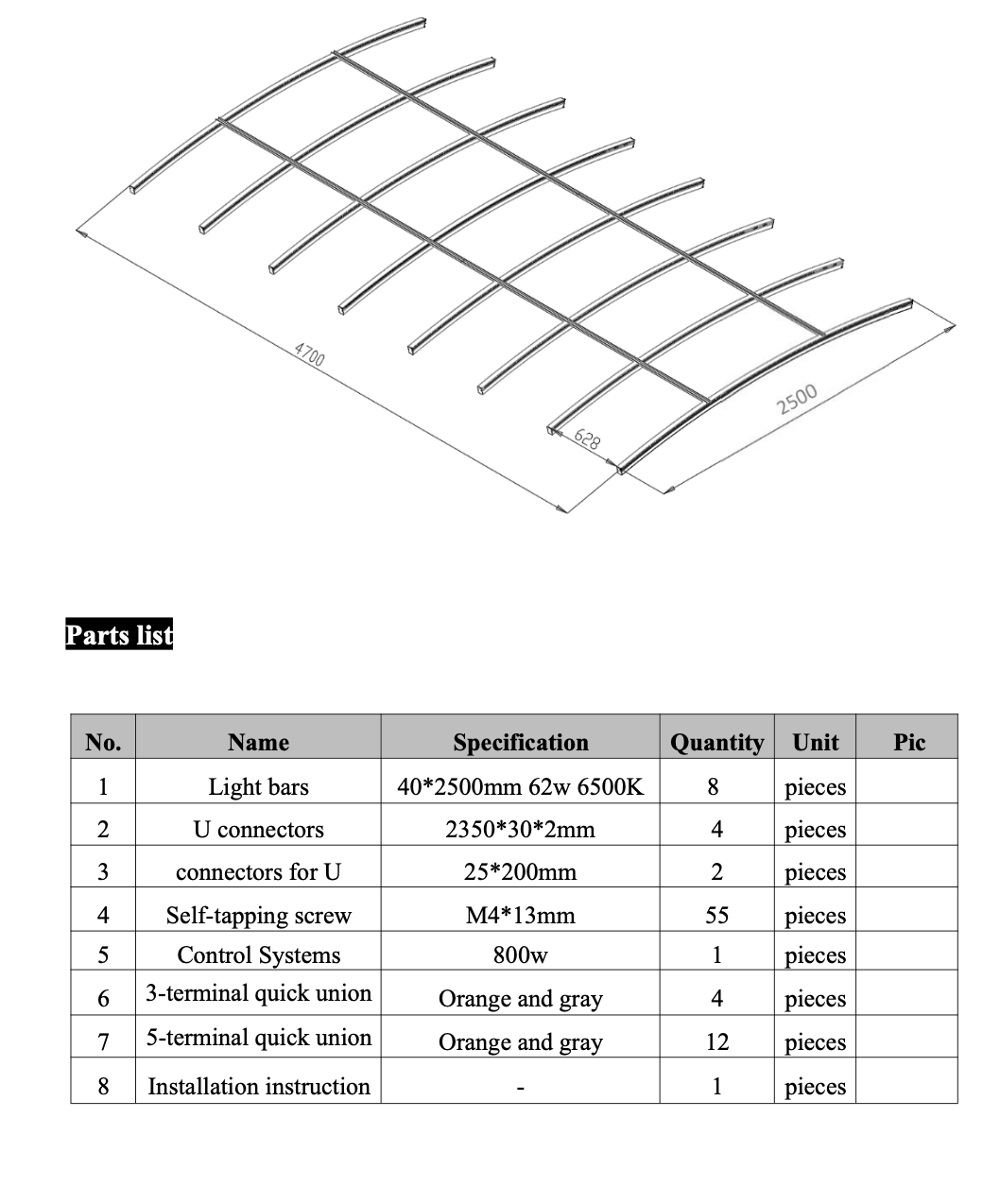 CURVED GRID LED LIGHT BARS GL/B40 - Get Lit LED Lighting Store