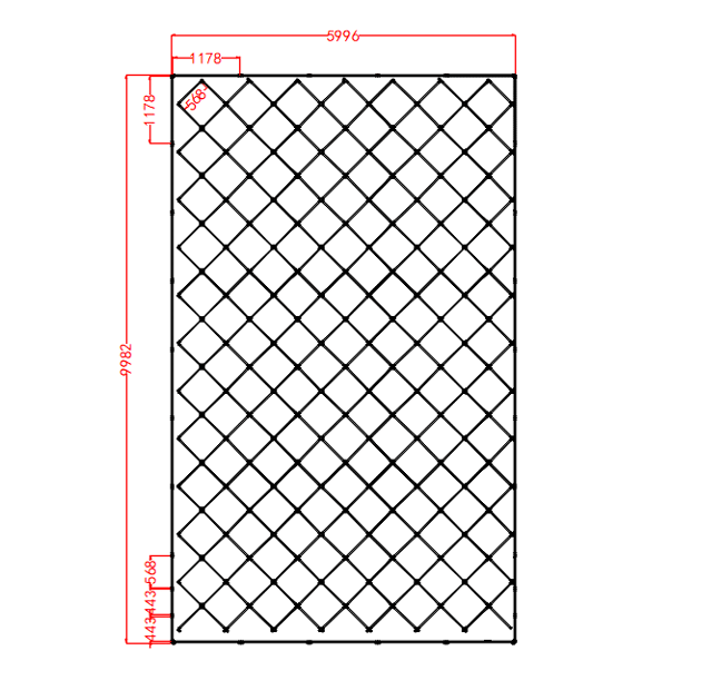 6m x 10m / 19.67ft x 32.81ft Diamond Grid Led Lighting System WITH border - Get Lit LED Lighting Store