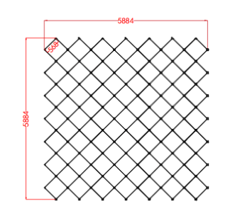 6m x 6m / 19.69ft x 19.69ft Diamond Grid Led Lighting System - Get Lit LED Lighting Store