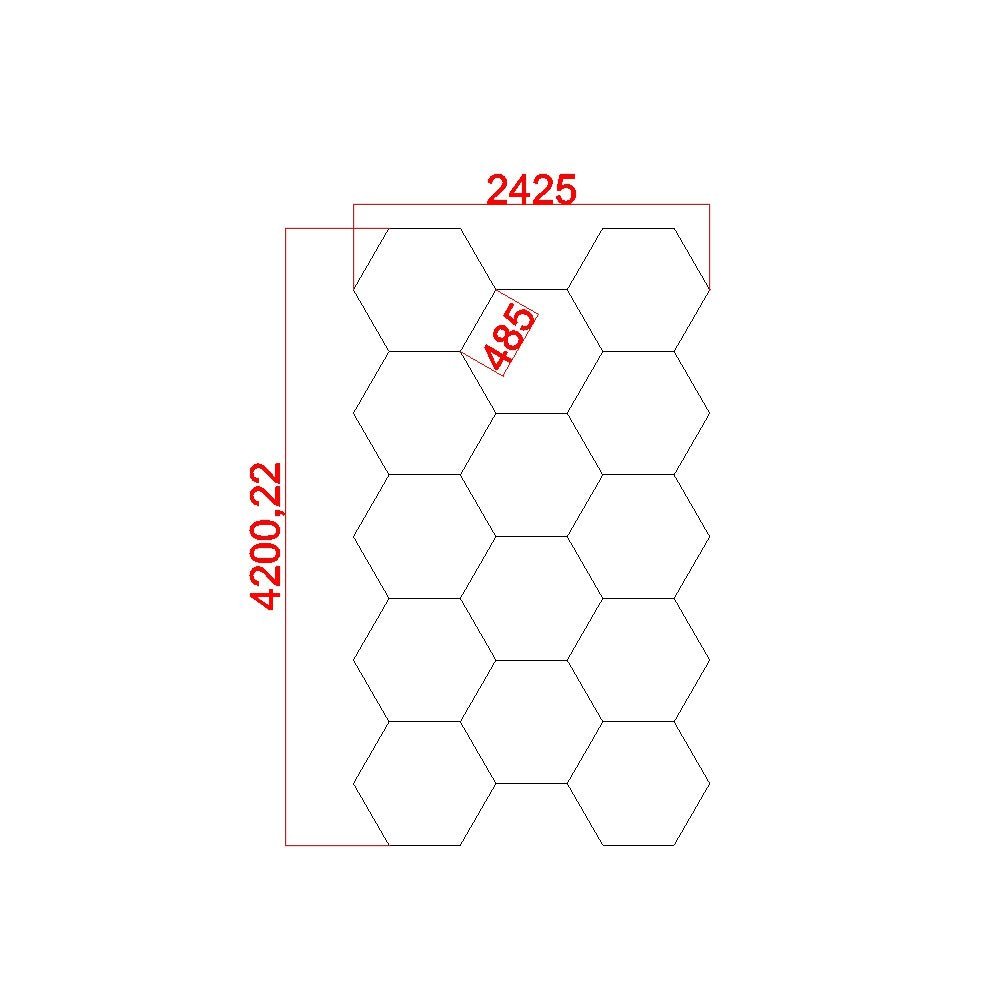 2.42m x 4.20m / 7.95ft x 13.77ft MINI HEXAGRID LED LIGHTING SYSTEM - Get Lit LED Lighting Store