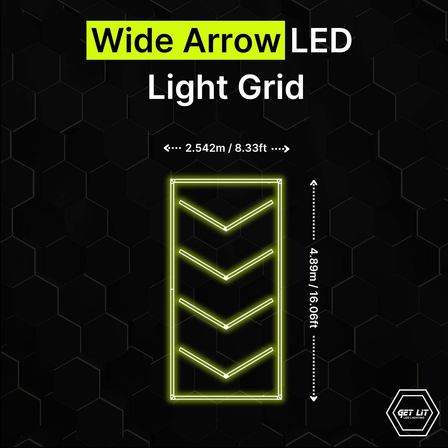 WIDE ARROW LED LIGHT GRID GL/5018 - Get Lit LED Lighting Store