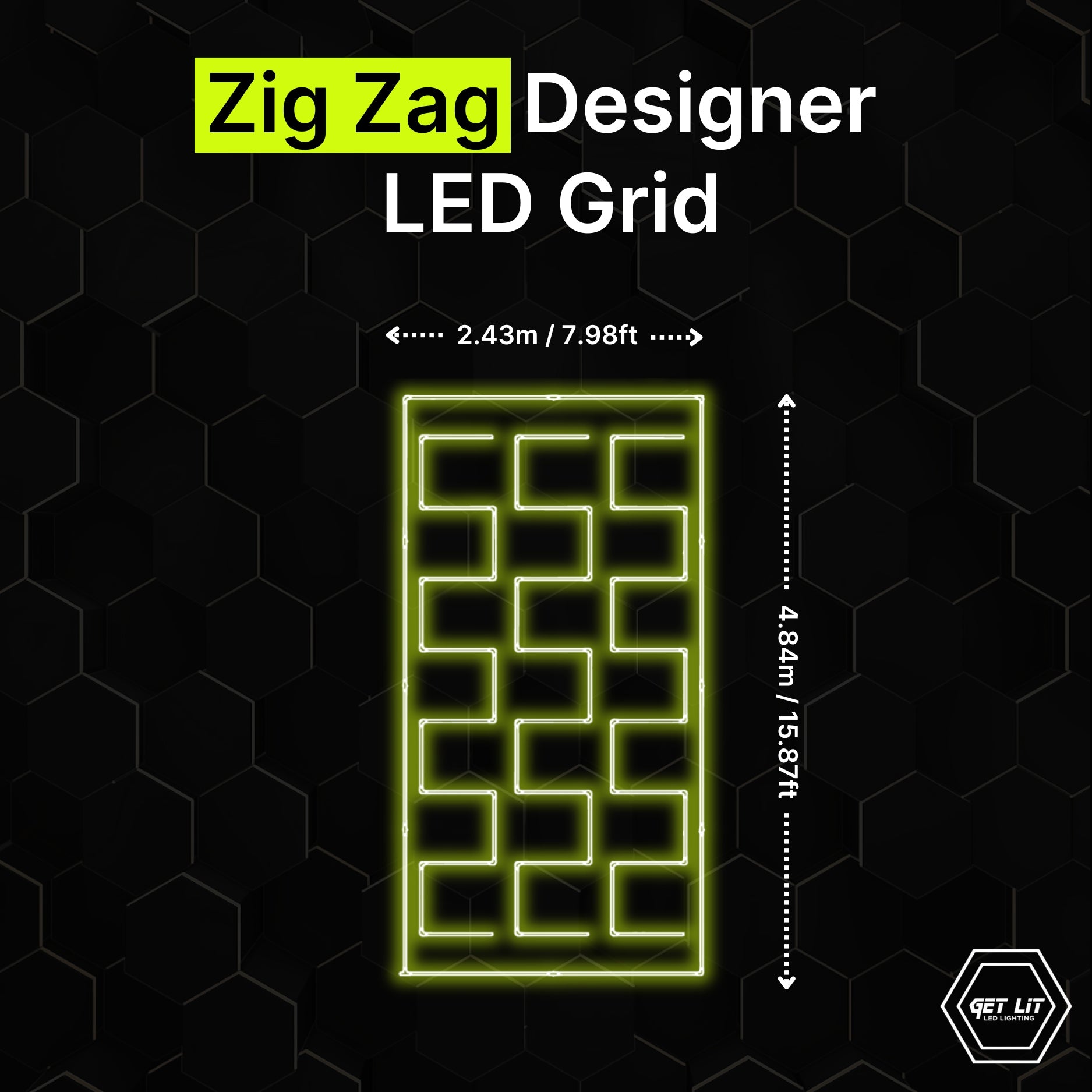 ZIG ZAG DESIGNER LED GRID - Get Lit LED Lighting Store
