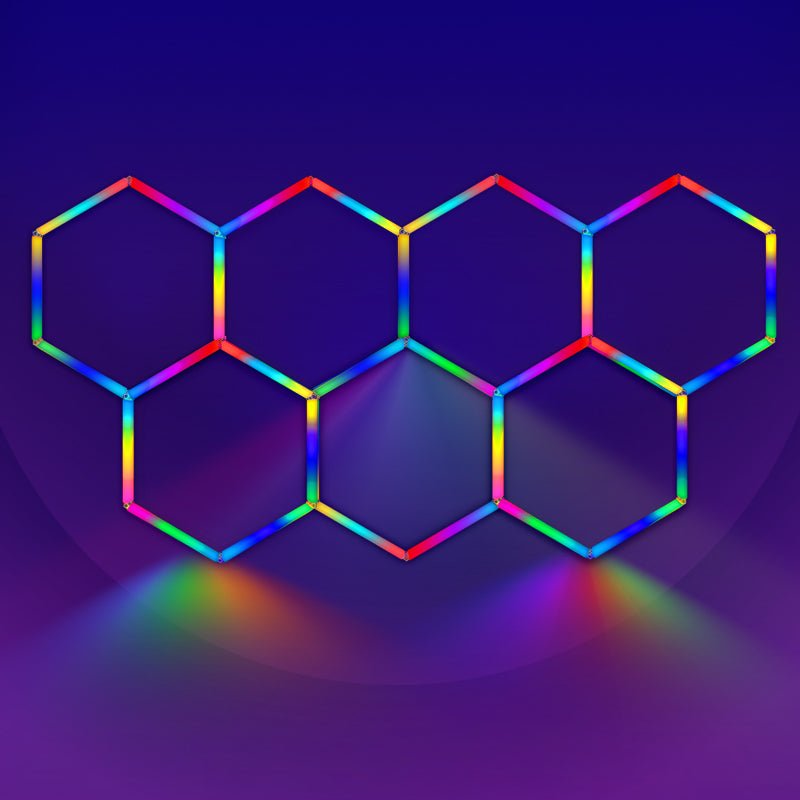 7 HEX RGB HEXAGRID LED LIGHTING SYSTEM - Get Lit LED Lighting Store