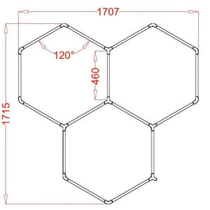 3 TRIANGLE HEX RGB HEXAGRID LED LIGHTING SYSTEM - Get Lit LED Lighting Store