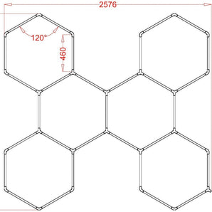 6 HEX RGB HEXAGRID LED LIGHTING SYSTEM - Get Lit LED Lighting Store