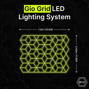 5.43m x 7.2m / 17.82ft x 23.63ft GEO GRID LED LIGHTING SYSTEM - Get Lit LED Lighting Store