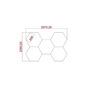 2.06m x 2.9m / 6.75ft x 9.75ft - 5 PACK HEXAGRID LED LIGHTING SYSTEM - Get Lit LED Lighting Store