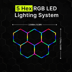 5 Hex Rgb Hexagrid Led Lighting System - Get Lit LED Lighting Store