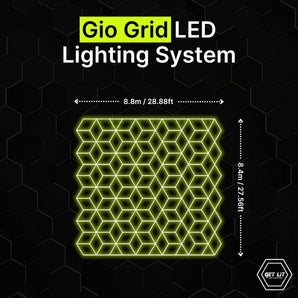 8.4m x 8.8m / 27.56ft x 28.88ft GEO GRID LED LIGHTING SYSTEM - Get Lit LED Lighting Store