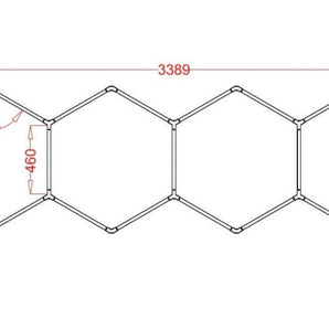 4 STRAIGHT HEX RGB HEXAGRID LED LIGHTING SYSTEM - Get Lit LED Lighting Store