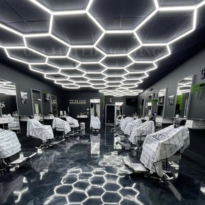 4.76m x 8.25m / 15.61ft x 27.06ft HEXAGRID LED LIGHTING SYSTEM - Get Lit LED Lighting Store