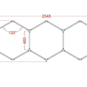 3 Straight Hex RGB Hexagrid LED Lighting system - Get Lit LED Lighting Store