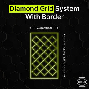 DIAMOND GRID LED LIGHT WITH BORDER GL/2038 - Get Lit LED Lighting Store