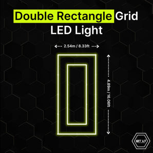 DOUBLE RECTANGLE GRID LED LIGHT GL/2058 - Get Lit LED Lighting Store