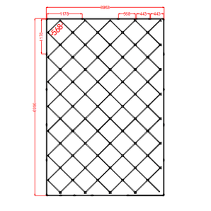 4m x 6m / 13.13ft x 19.67ft Diamond Grid Led Lighting System WITH border - Get Lit LED Lighting Store