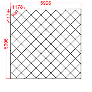 6m x 6m / 19.67ft x 19.67ft Diamond Grid Led Lighting System WITH border - Get Lit LED Lighting Store