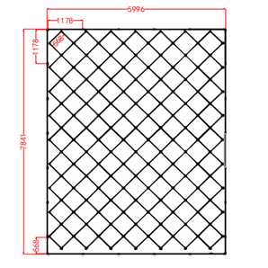 6m x 7.85m / 19.67ft x 25.76ft Diamond Grid Led Lighting System WITH border - Get Lit LED Lighting Store