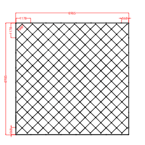 9m x 9m / 29.53ft x 29.53ft Diamond Grid Led Lighting System WITH border - Get Lit LED Lighting Store