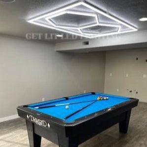 1.83m x 2.44m / 6ft x 8ft HEXAGRID LED LIGHTING SYSTEM WITH BORDER - Get Lit LED Lighting Store