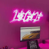 Colorful custom neon design illuminating a modern interior space with personalized lighting